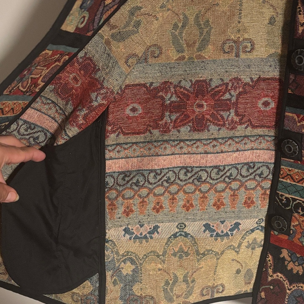 Women's Vintage Patterned Jacket Flashback Size Xl - image 6